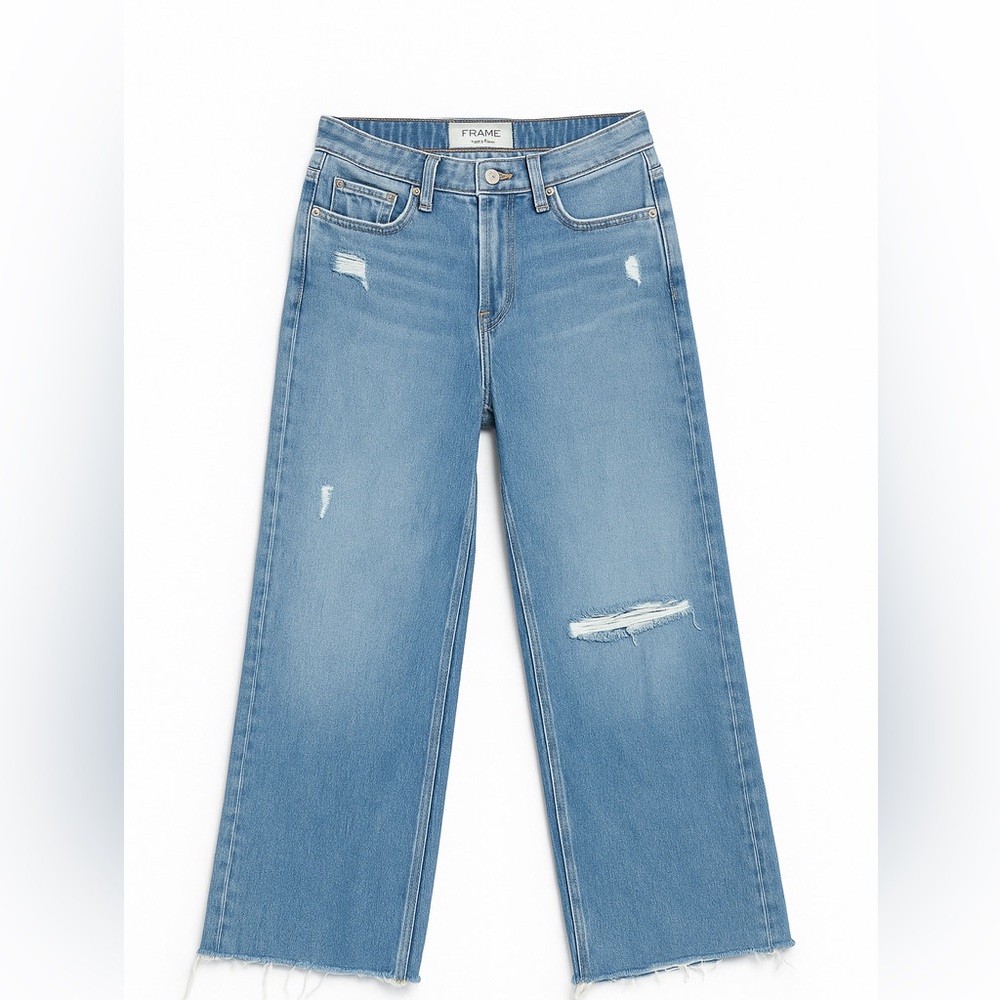Frame Denim Blue Flare Wide Leg Jeans